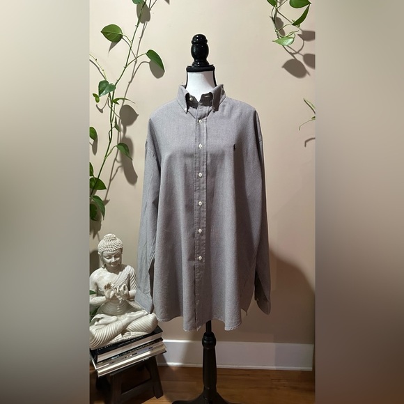 Ralph Lauren Other - Men’s Ralph Lauren Plaid Long Sleeved Button-Down Brown & White Shirt